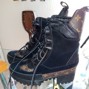 Vuitton labeled desert hiking boots